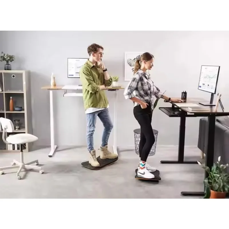 Anti-Fatigue Wooden Wobble Balance Board Stability Rocker - Ergonomic Design for Enhanced Fitness And Wellbeing