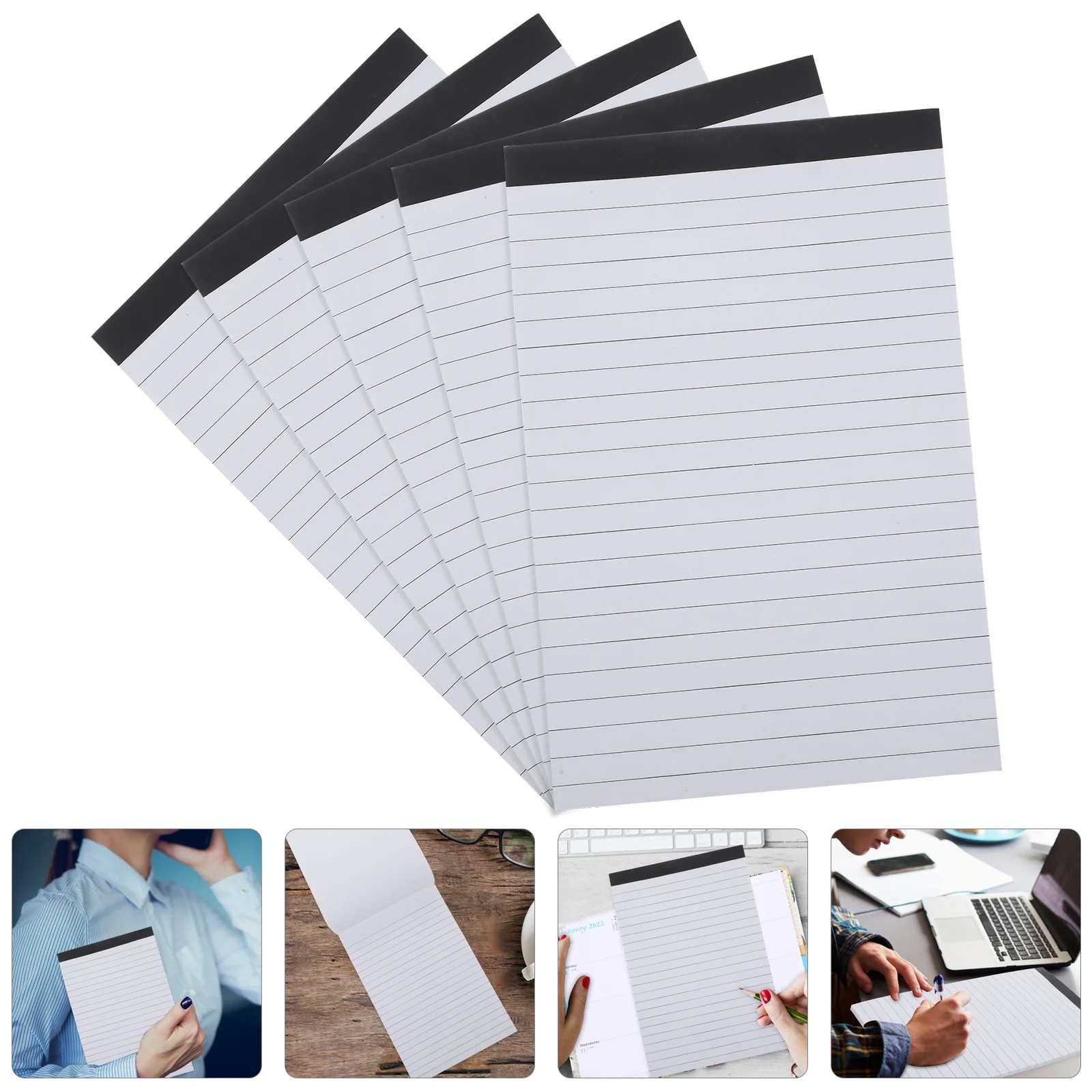 5 Books Notebook Writing Tablet Paper Notepad for Memo Mini Notebooks Taking Scratch Pads A5