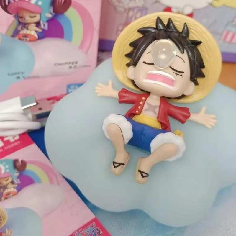 Figura de Anime Blind Box de una pieza, juguete de luz nocturna, Luffy, Zoro, Nami, Sanji, Chopper, dulces sueños, Led, regalos de cumpleaños, nueva llegada