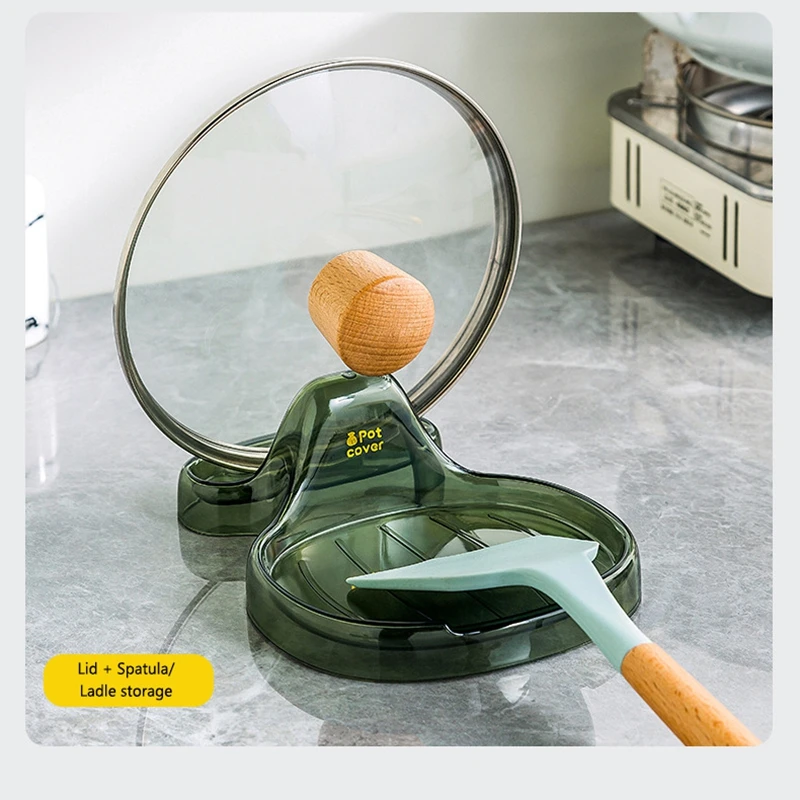 Household Countertop Pot Lid Storage Rack Spatula Spoon Holder Drain Rack Kitchen Vegetable Board Divine Storage Bracket