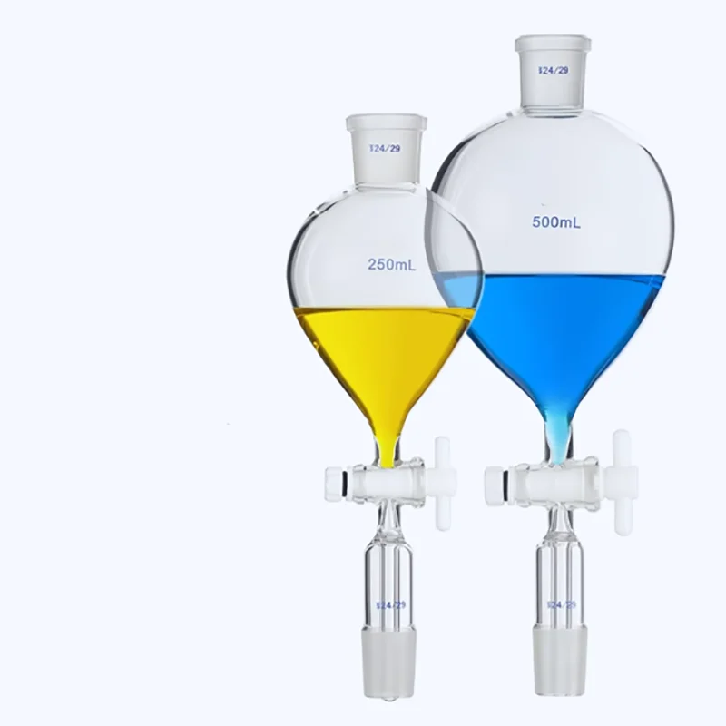

Glass spherical dropping funnel 60ml150ml250ml500ml1000ml20000ML PTFE separating funnel