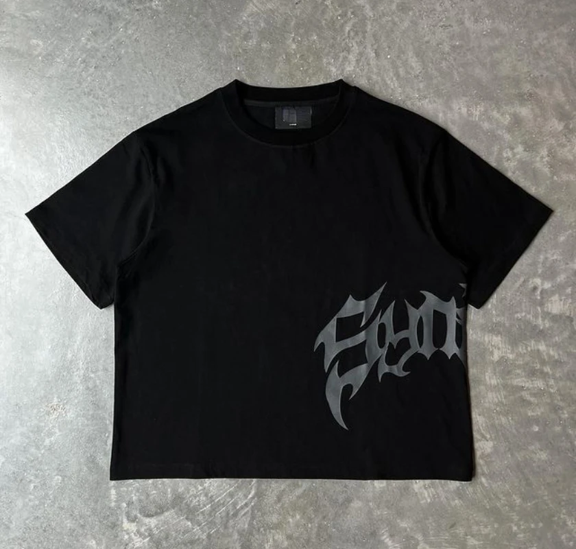 

American Creative Geometric Graffiti Print Short Sleeve Summer 2024 New Men's and Women's Street Loose Y2K Short Sleeve Clothes