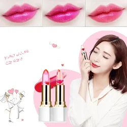 Three Colors Optional Natural Transparent Lip Balm Dried Flower Jelly Color Changing Lipstick Long Lasting Moisturizer Make Up