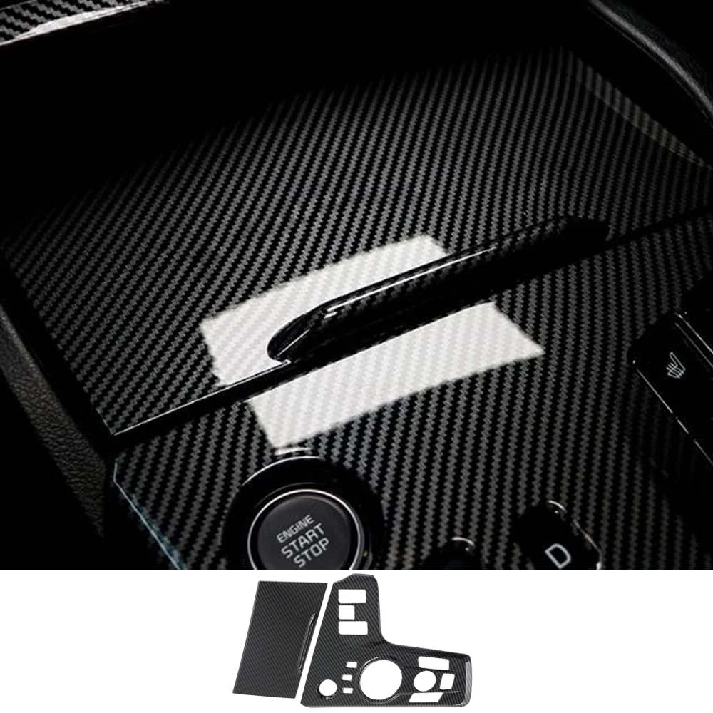 Carbon Fiber Car Center Console Gear Shift Panel Cover Frame Sticker Trim For Kia Sportage NQ5 PHEV X-Line Hybrid SUV 2023