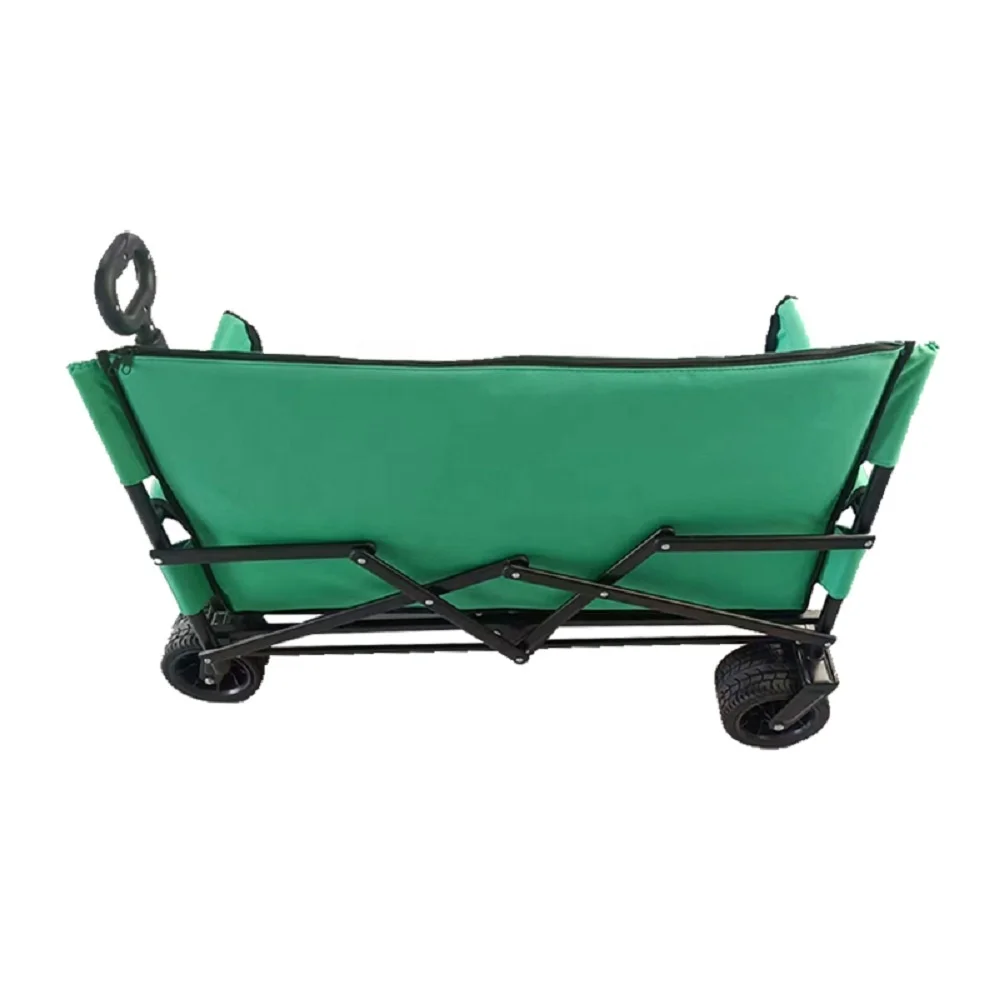 2-in-1 Customizable Portable Camping Folding Wagon Cart OEM Sofa Seat Foldable Trolley Cart Collapsible Outdoor Utility Cart