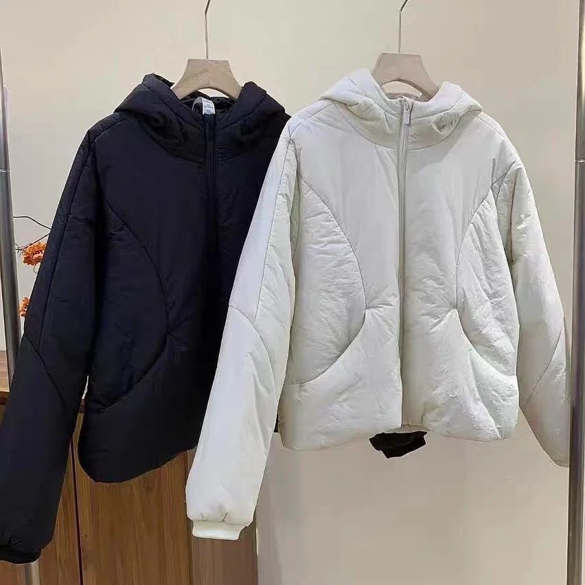 

Soft Cozy Tech Cotton Hooded Jaet Super Slimming Warm Windproof Women's Winter Cotton Padded Coat UMIQIO/U Home Brand