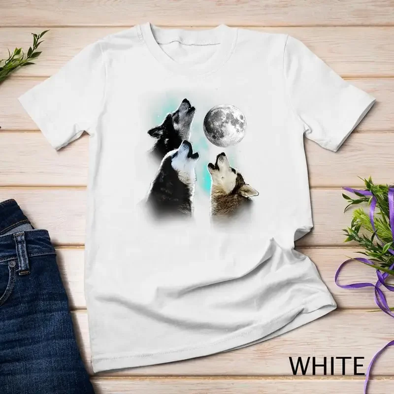 Siberian Husky Shirt Siberian Husky Howling At The Moon T Shirt Unisex T shirt