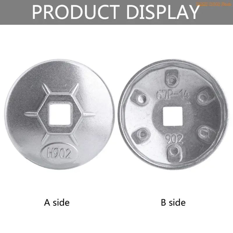 K1AE Durable 67mm 902 Type 14 Flutes Cap Oil Filter Wrench Inner Dia For
