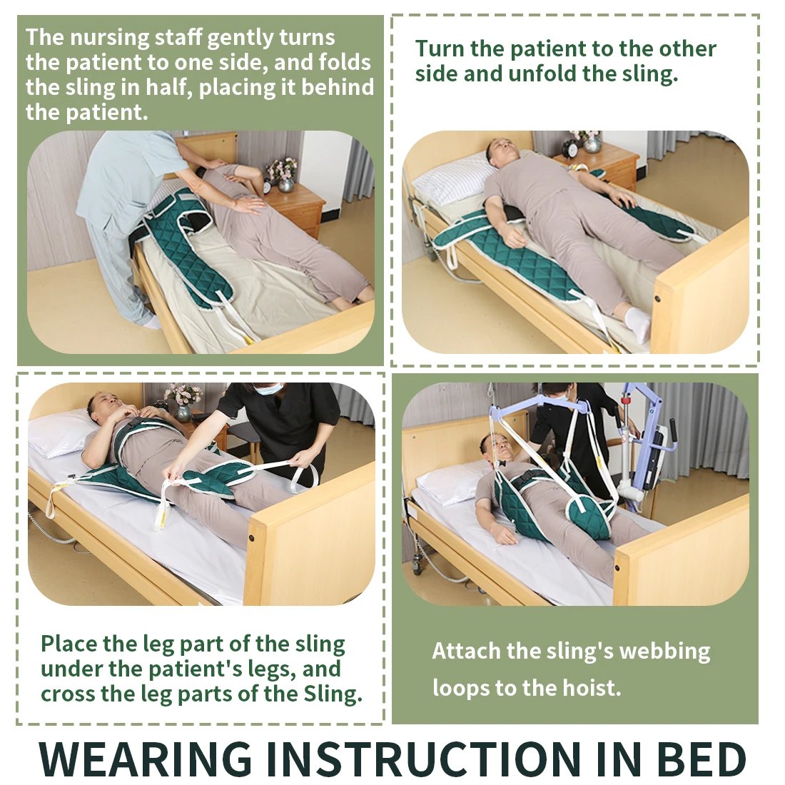 Patient Transfer Lift Sling with Head Support