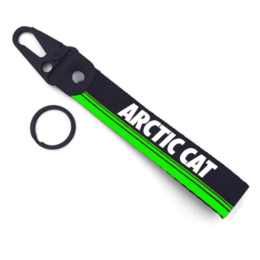 For Arctic Cat Snowmobile Logo Metal Key Ring Hook Key Chain Hanging Strap Lanyards Wrist strap KeyChain Accessories