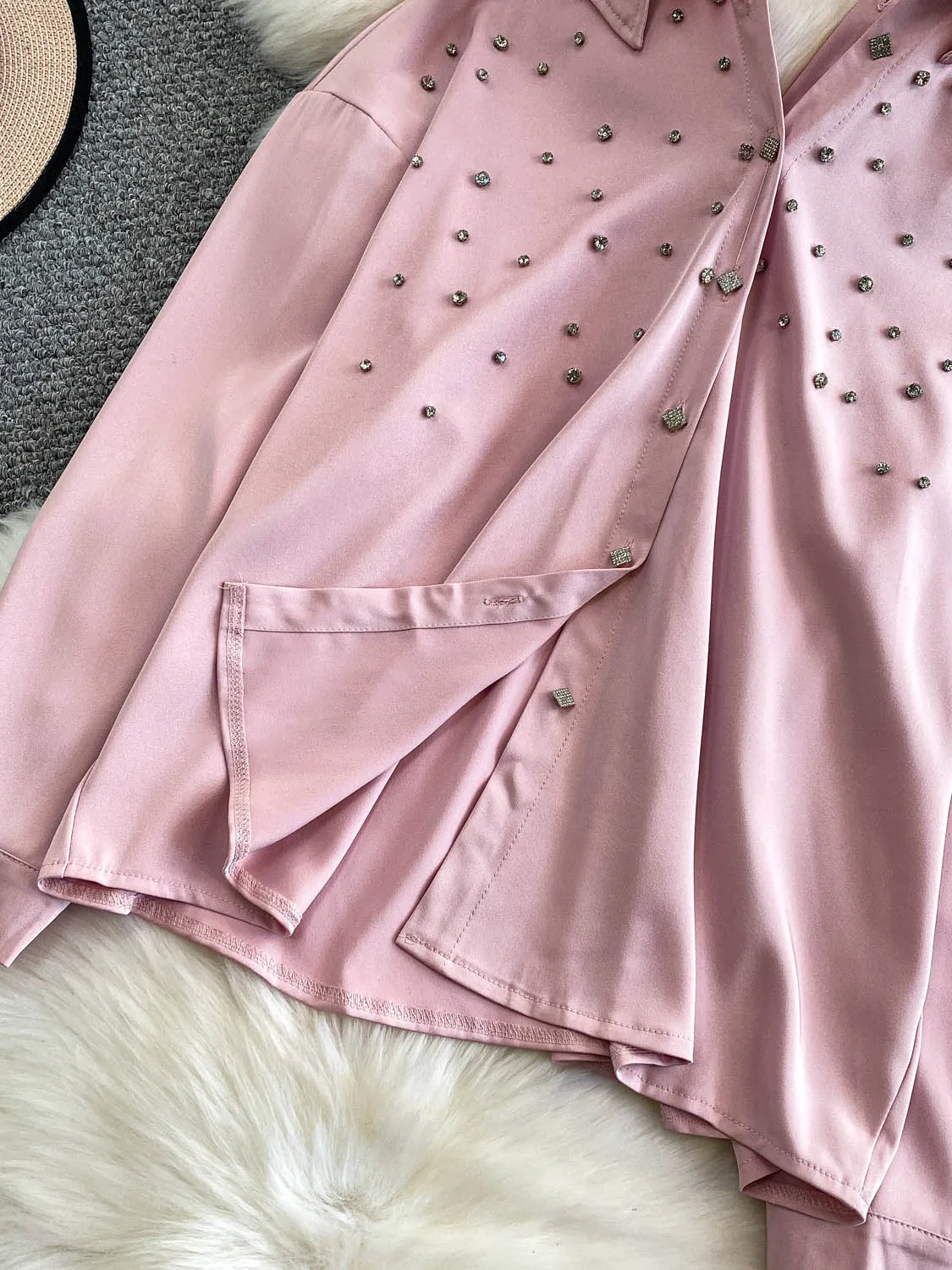 Sexy oulder Bared soie irt femmes automne hiver Faionable exquis embelli bouton Strapl Long Sve tenue décontracté