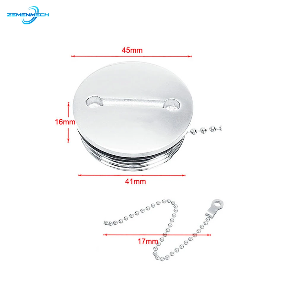 Boat Accessories 1.5 Inch Marine Grade Stainless Steel Deck Fill Filler Cap Fuel Water With Rubber Gasket Sealing Yacht Kayak