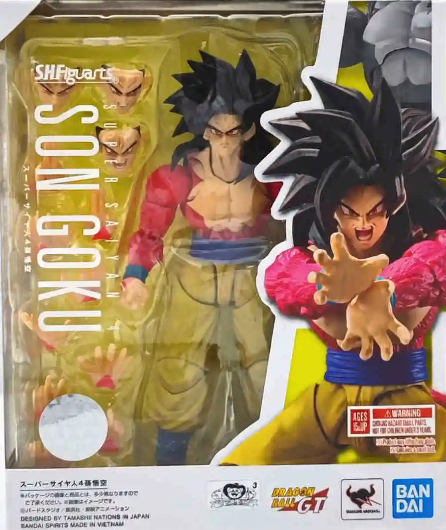 Spot Bandai SHF Dragon Ball Full Power Black Wukong Super Four Super Two Super Saiyan Blue Hair White Hair Black Hair