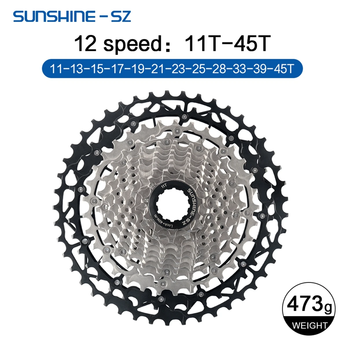 Sunshine Mountainbike 12S Kassette MTB 40T 42T 45T 46T 48T 50T 52T 12V K7 Off Road Fahrrad Kettenrad 12 Geschwindigkeit für Shimano M6100 – Detail 18