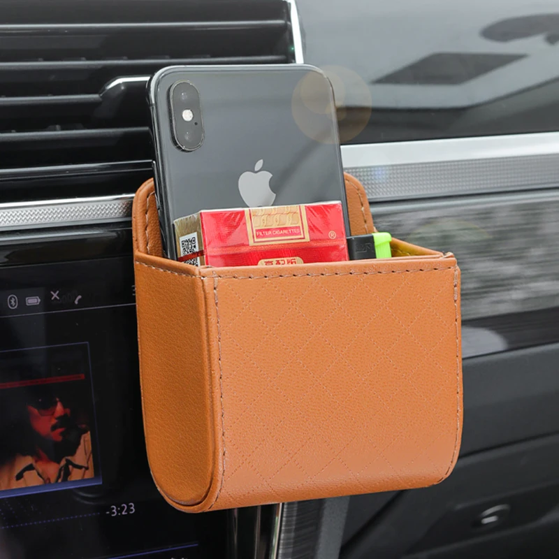 Auto-Luftauslass-Aufbewahrungstasche, Auto-Kleinigkeiten, Tasche, Auto, Handy, Aufbewahrungstasche, Kleinigkeiten, Tasche, Taschentuchboxen, opp-Packung