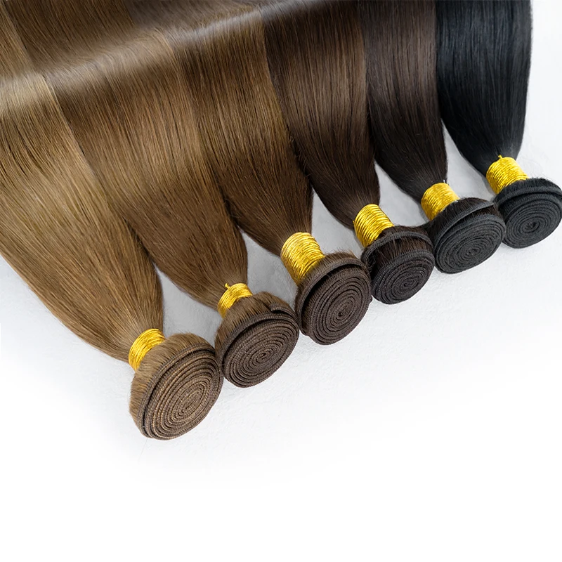 Shinehair-extensiones de cabello de Color Piano para mujer, mechones rectos sin procesar, cabello humano virgen, paquete trenzado, 100%