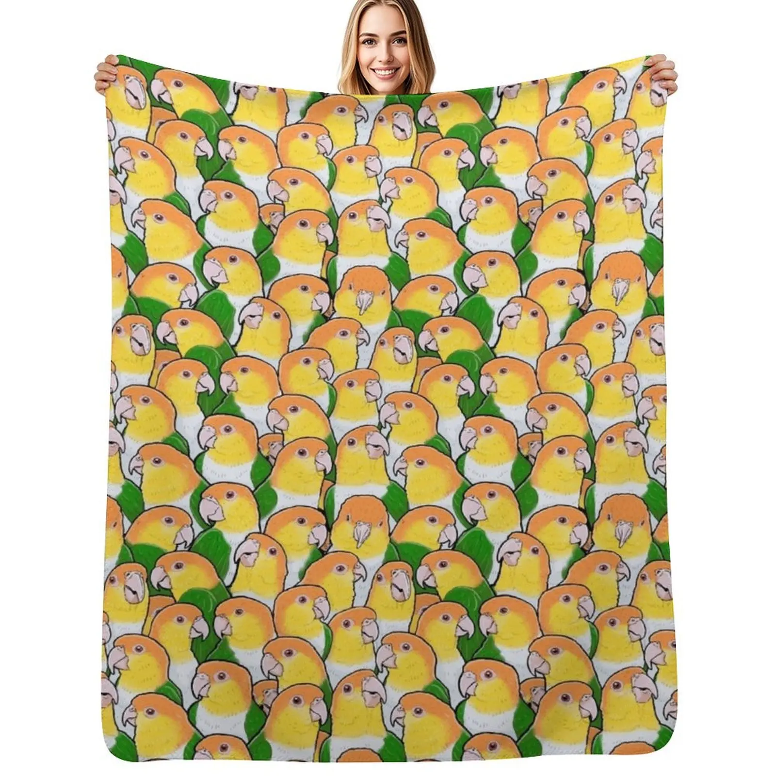 White-bellied Caique Parrots Throw Blanket wednesday Soft Sofa Extra Large Throw manga Luxury Throw Blankets