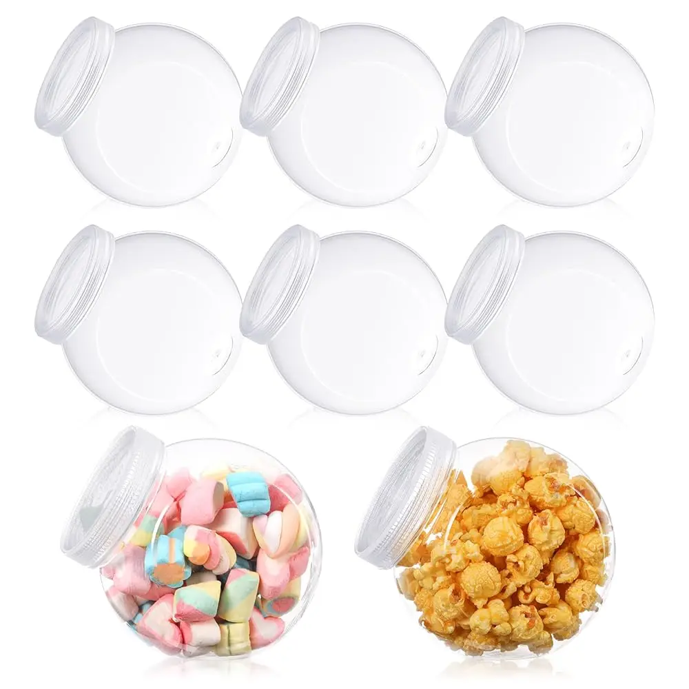

8 Pcs 25 Oz Plastic Candy Jars With Lids Clear Candy Dishes With Lids Buffet Containers Set Cookie Jar Holder For Party Table