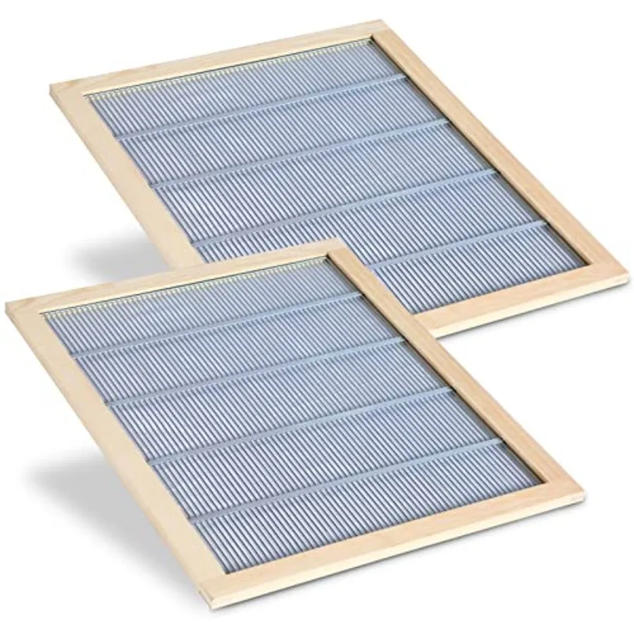 

Beekeeping: wooden-bound metal queen excluder silver heavy-duty separation for 10-frame hive honey area