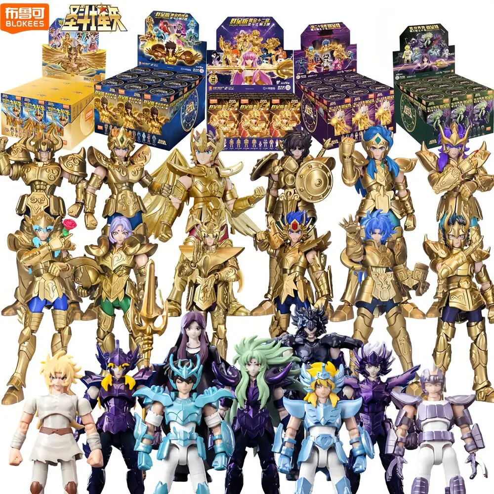 BLOKEES Gold Saints Stars Series Wave1- 5 9PCS Aries Shion (Surplice) Saint Seiya Action Figure Anime Collection Model Gift