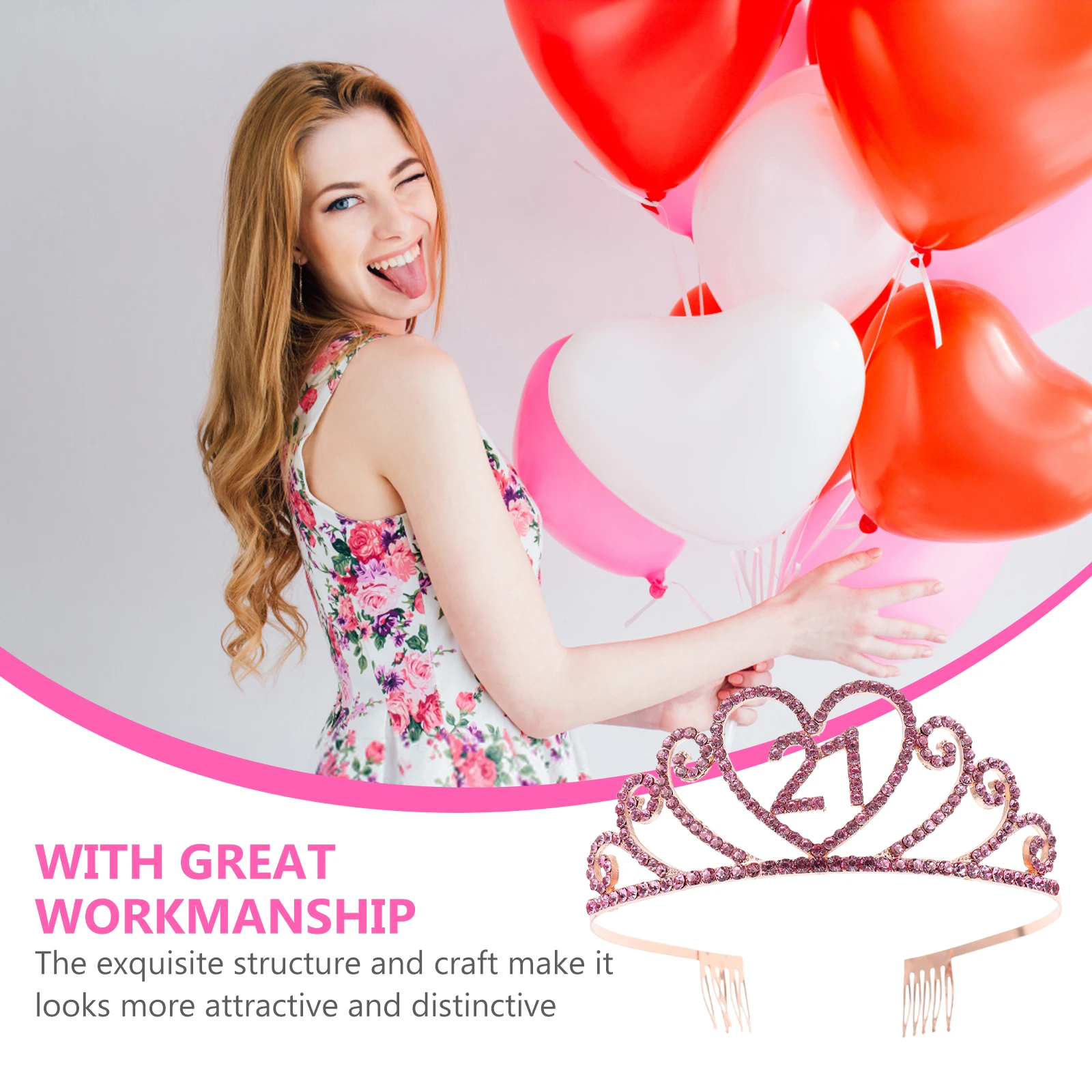 

Birthday Crown Headband Girl for Women Girls Accessories Crowns Tiara Headdress The