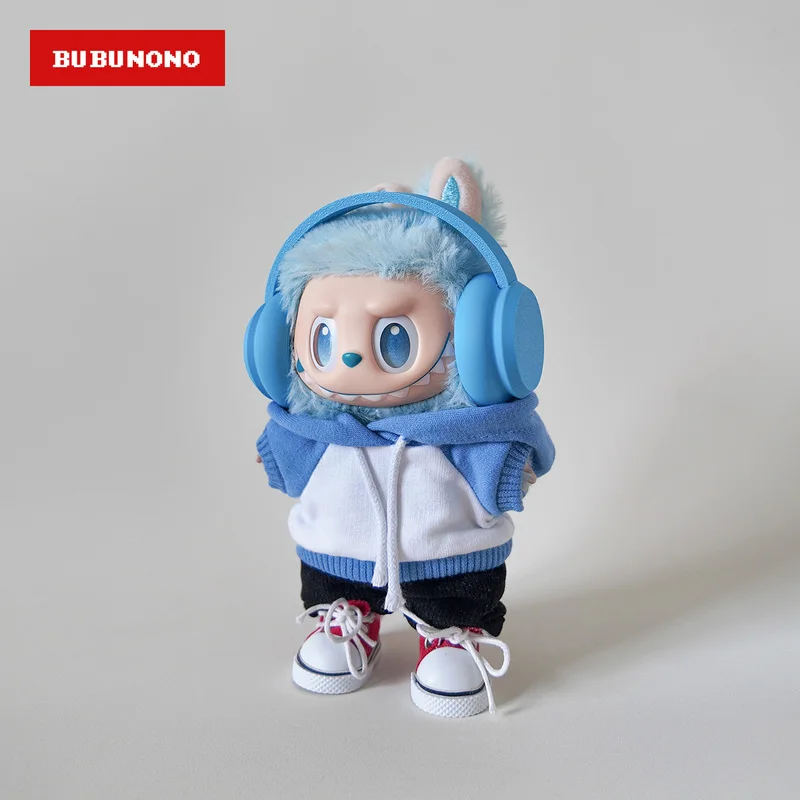 

For Labubu Clothing Fitter Big Into Energy Exciting Macaron Hoodie Hoodie Jacket Shoes Headphones High Quality Doll Clothing