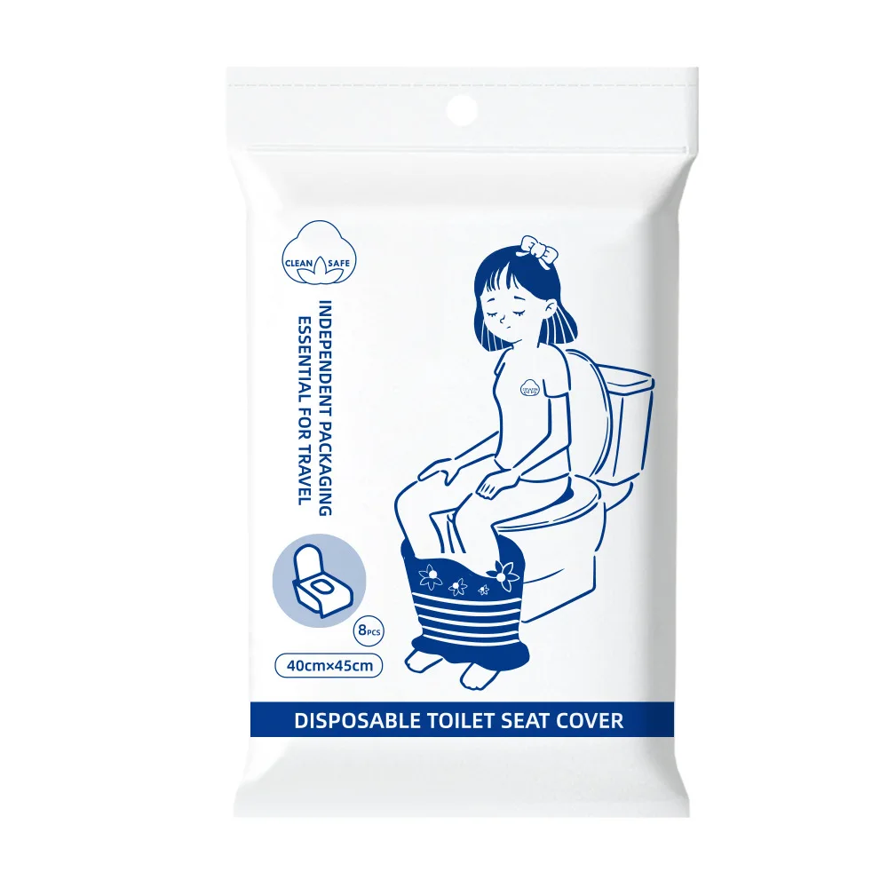 

Одноразовое сиденье для унитаза, водонепроницаемое сиденье для беременных, увеличенное и утолщенное, для путешествий, индивидуальная упаковка, один случайный цвет