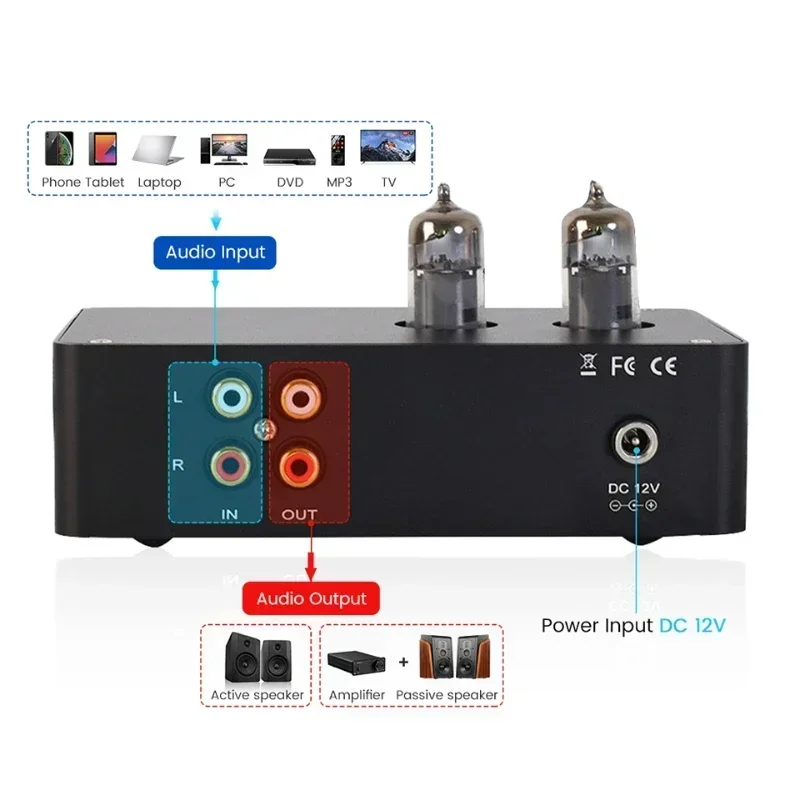 

PJ.MIAOLAI P3 Mini Bile Machine Fever HiFi Pre-bile Class Audio Amplifier Front Desktop Computer Ear Amplifier De Potencia