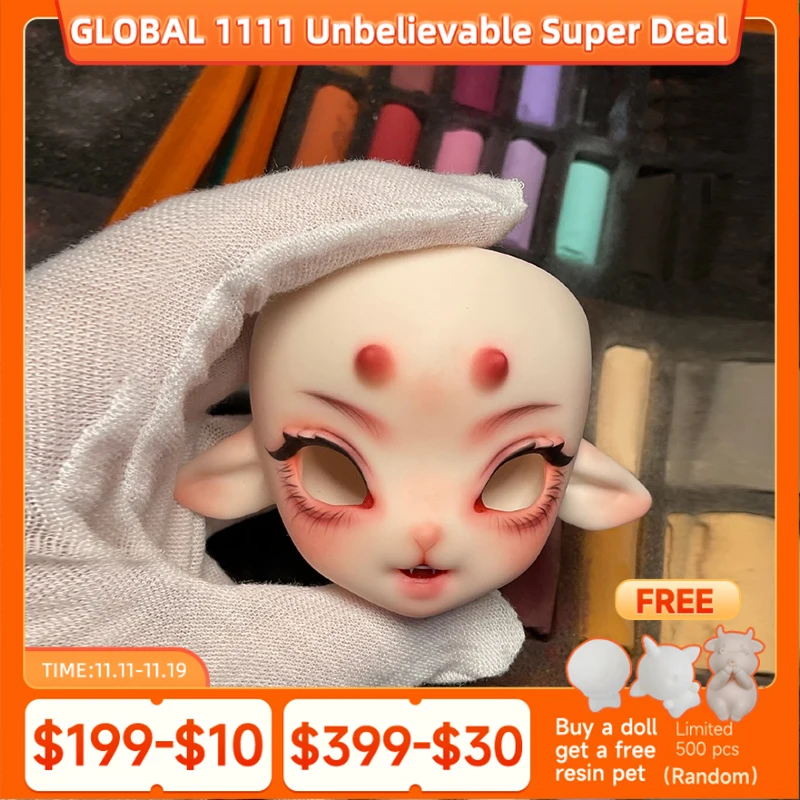

BJD Doll 1/6 Black Sheep Head Only Pre-sale Normal Skin 29 USD Shugafairy Bjd Toy Hobbies Toy Gift