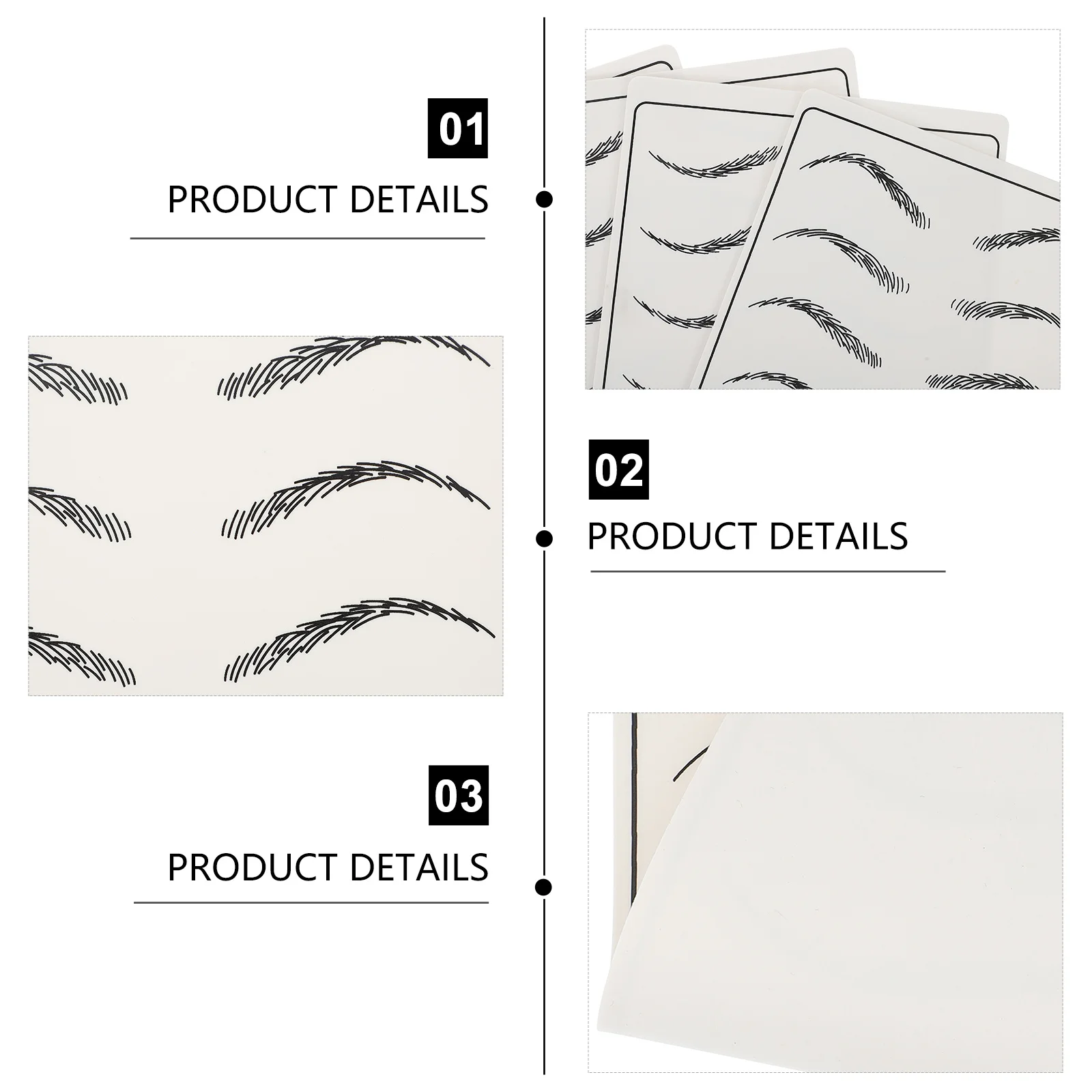 

6 шт. двусторонняя эластичная искусственная кожа для микроблейдинга для начинающих и профессиональных тренировочных инструментов