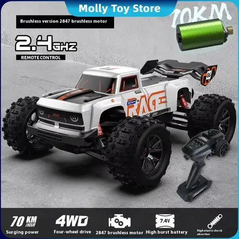 1/16 RC 클라이밍 카, 4WD 오프로드, 45-70 km/h, 브러시리스 고속 드리프트 몬스터 RC 카, 2.4GHz 리모컨 장난감, 어린이 선물, 신제품