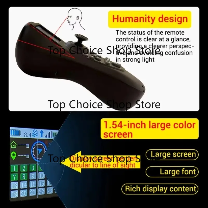 Large Color‑Screen Vessel Remote Control Mainboard Single‑Hand Operation One‑Key Return Fixed‑Point Cruise Control Module