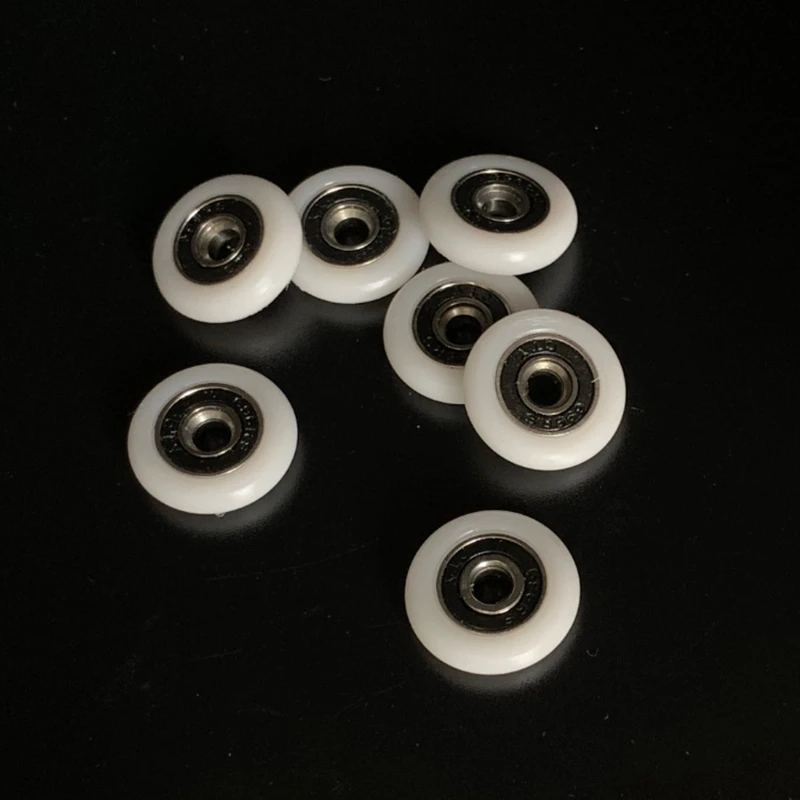 10 Pcs Bath Cabinet Roller Wheel Replace Shower Room Accessories Bearing Roller Wheel 19/20/23/24/25/26/27/28/29mm Drop Shipping