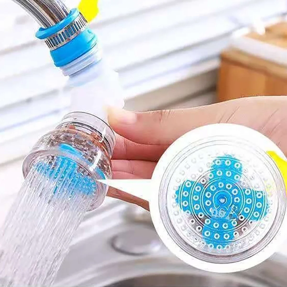 Universal 360 Rotation Faucet Bubbler Swivel Water Saving Economizer Head Shower Kitchen Faucet Nozzle Adapter Sink Accessories