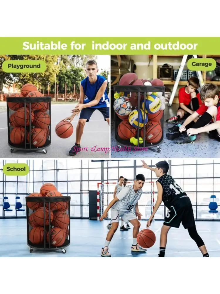 

Корпинг для хранения мячей с колесами для хранения шар для шар -балла -держатель спортивного оборудования для участия в открытом