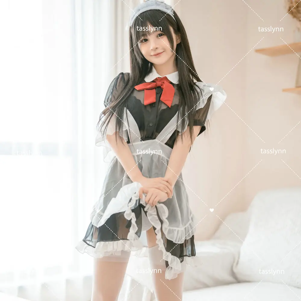 Nenetvt Nữ Cô Gái Lolita Đồng Nhất Bộ Đồ Cho Trang Phục Người Hầu Gái Đầm Cosplay Gợi Cảm Cuối Đêm Nữ Giúp Việc Người Pháp Trang Phục