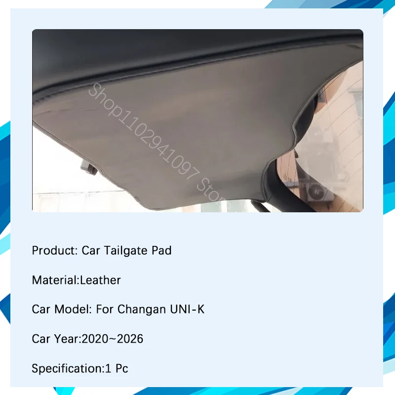 Car Trunk Tailgate Pad For Changan UNI-K UNIK UNI K 2020-2026 Leather Cover Cargo Door Mat Boot Carpet Auto Interior Acesssories