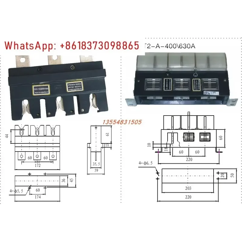 CZC3-A-3 Main Circuit Connector 160 250 400 630A One-time Plug-in for CZT2 Drawer Cabinet