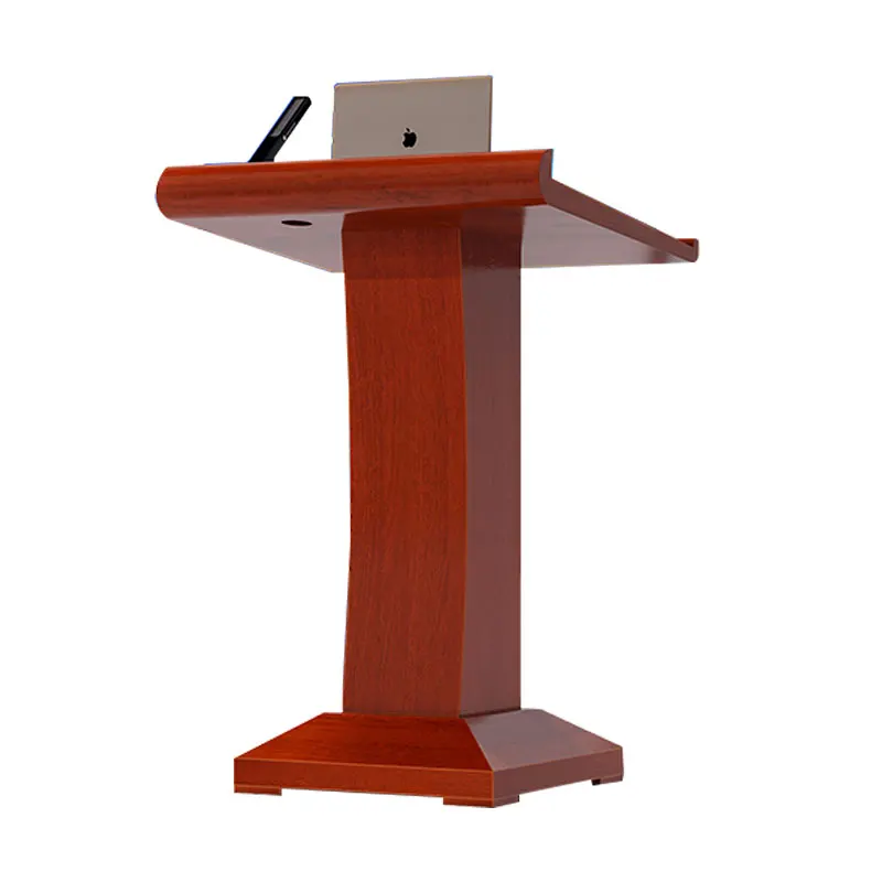 Solid wood podium Lecture table Solid wood host High-end modern conference room Teacher mobile podium Welcome desk Master of cer