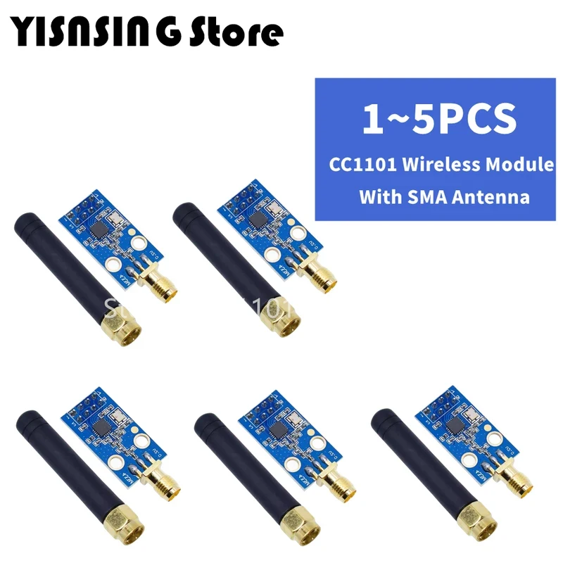 1-5pcs/ CC1101 Wireless Module With SMA Antenna Wireless Transceiver Module For Arduino 433MHZ