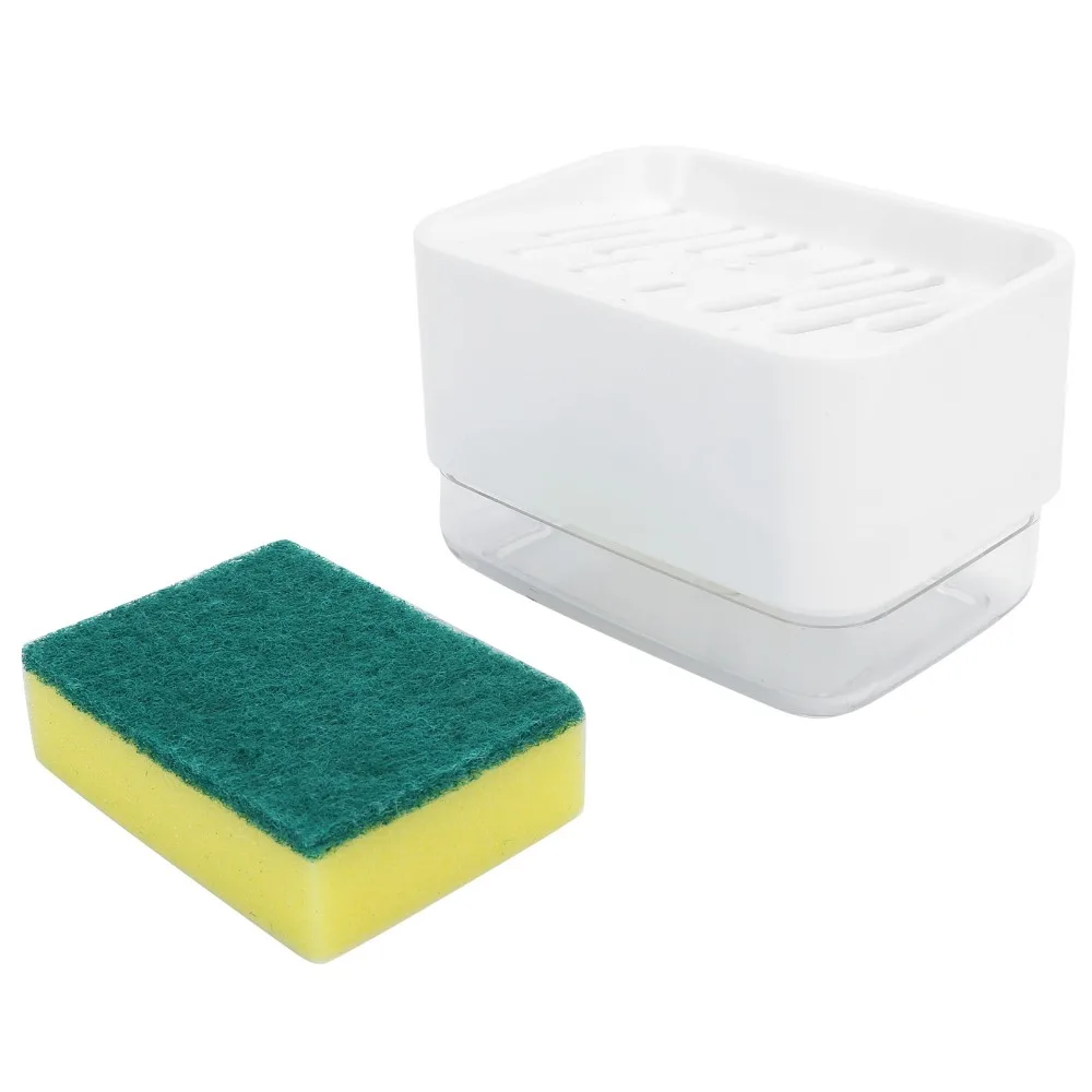 dispensador-de-sabao-abs-ps-tipo-pressao-branco-cinza-com-esponja-design-sem-desperdicio-caixa-dispensadora-de-sabao-para-Area-da-pia-da-cozinha