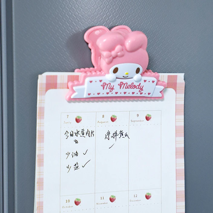 

Kawaii Mys Melodys Magnetically Sealed Clip Cartoon Food Food Bag Fresh-keeping Moisture-proof Snack Bag Mouth Clip Kids Toy