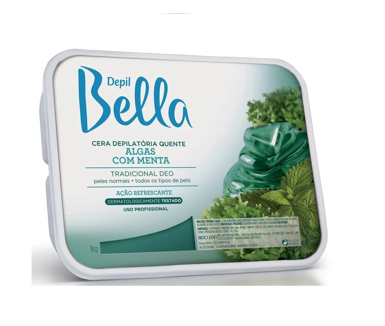 Hot Wax in Bar Depil Bella Algas with Mint Depil Bella 1kg