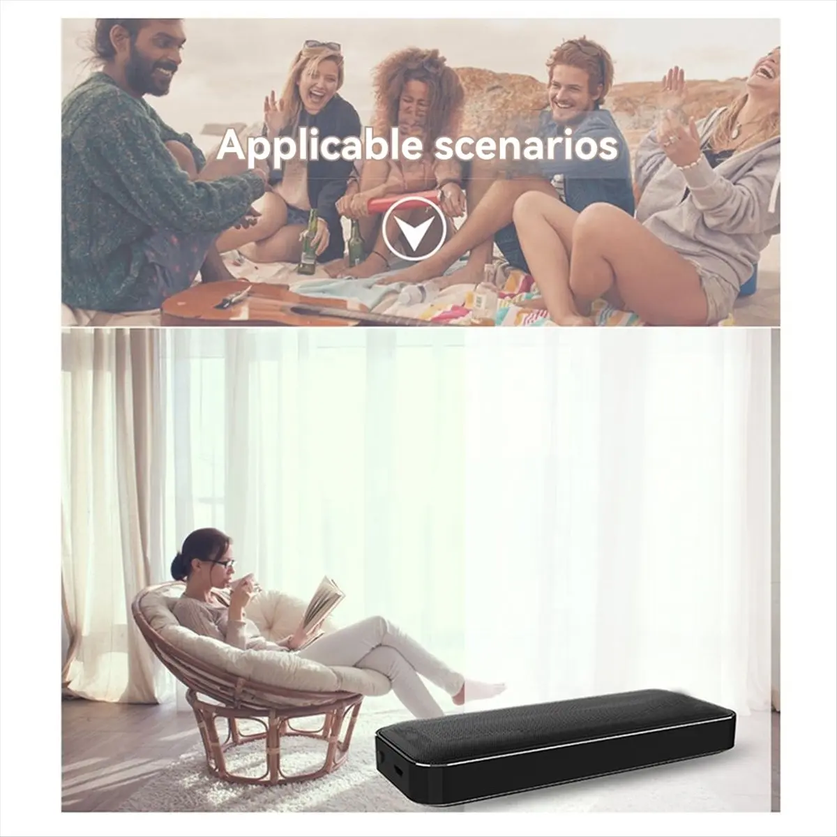 popop-ポータブルワイヤレス-bluetooth-スピーカー、メタルスリムポケットデザイン、デュアルスピーカー、旅行や家庭用ミニハンドヘルドスクエアオーディオ、a