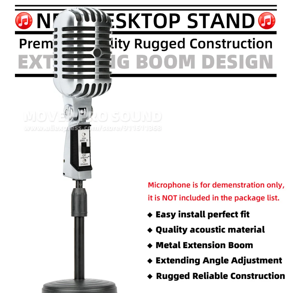 テーブルデスクトップホルダーマイクスタンド Shure 55 SH 55SH II