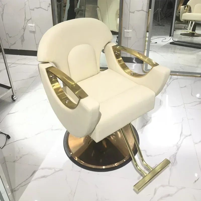 

White Barber Chair Personalized Classic Lifter Chair Armrest Luxury Designed Advanced Cadeira De Barbeiro Salon Furniture