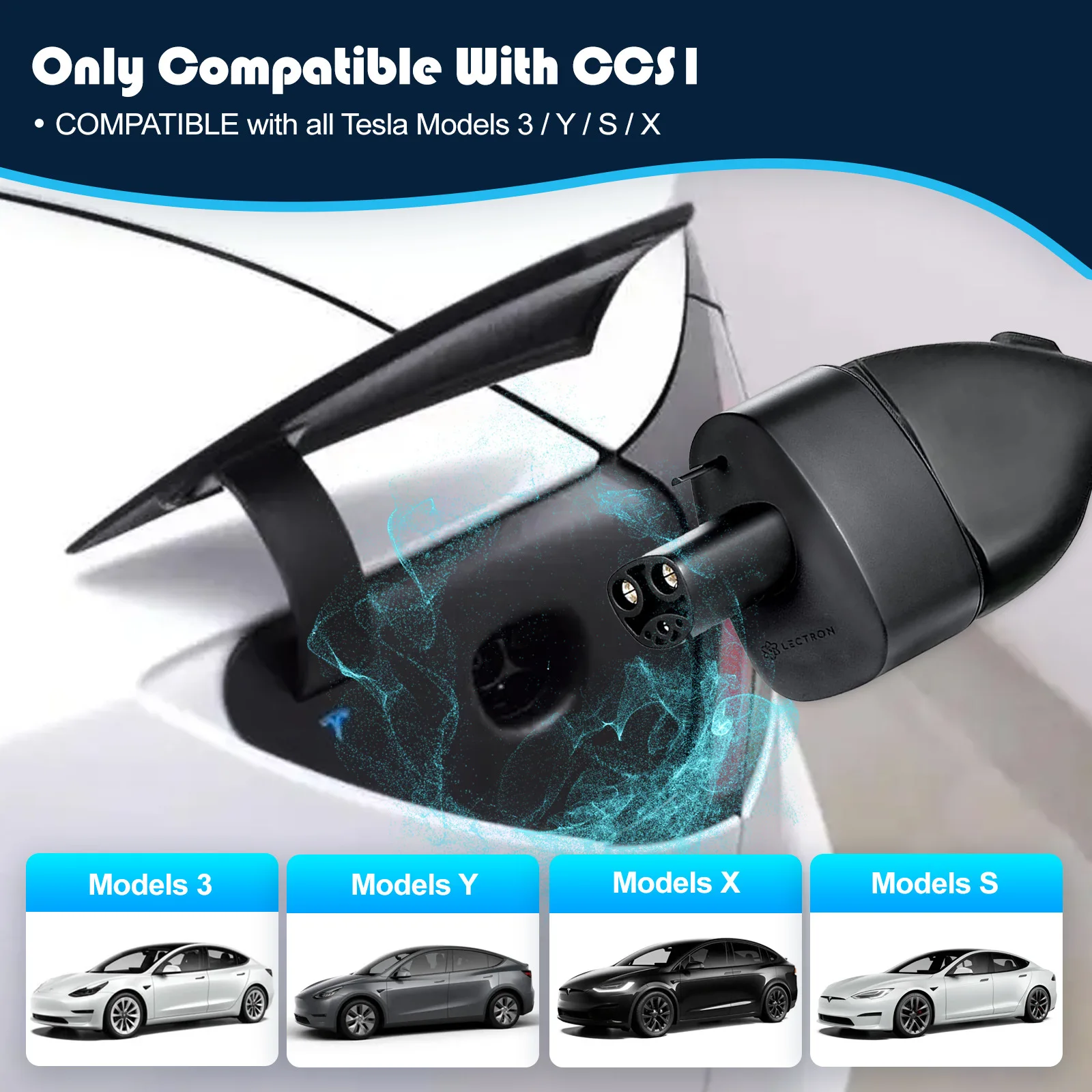 EV 충전기 DC 어댑터 CCS1-테슬라 250KW 전기차 변환기 충전소 테슬라 모델 3/X/Y/S용 콤보 컨버터 썸네일 2