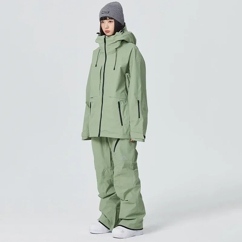 Chándal de nieve para hombre y mujer, traje de esquí al aire libre, ropa de Snowboard, Pantalón deportivo cálido, impermeable, conjunto de esquí a