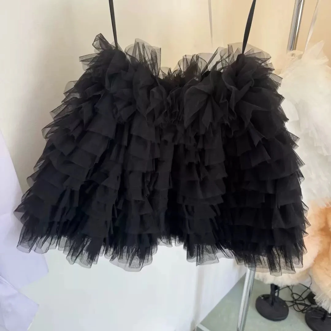 Japanese Style Sweet Bud Cake Skirt Summer New Women's Elastic Waist Short Skirts Ladies Loose Casual T-shirt Tops 2025