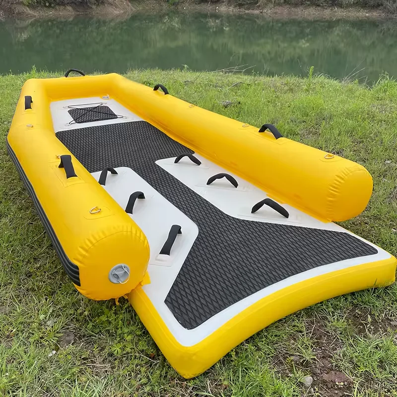 Commercial Grade PVC Inflatable Rescue Boat Portable Rescue Raft for 4-6 Persons Driving on Lake or River